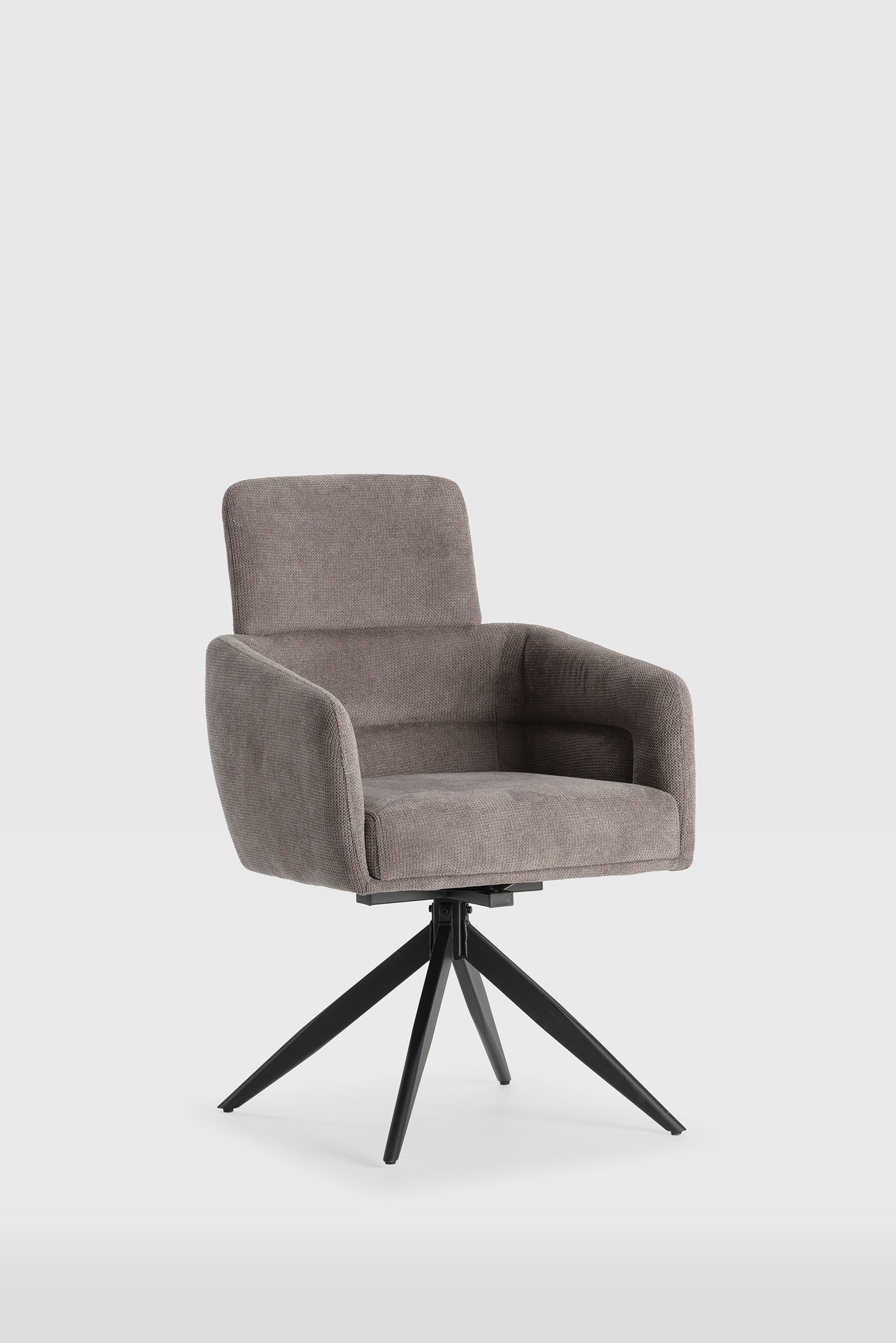 FAUTEUIL PIVOTANT AIXA GRIS FONCE/PIED NOIR / 17808