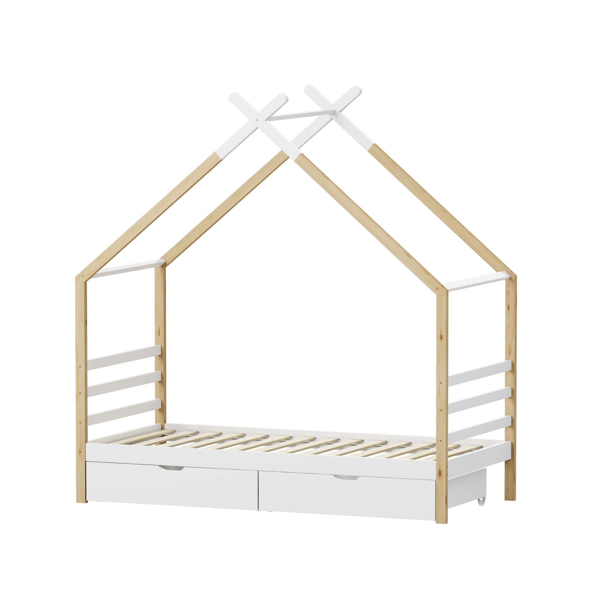 Lit Cabane avec 2 Tiroirs 90x190cm / A-01