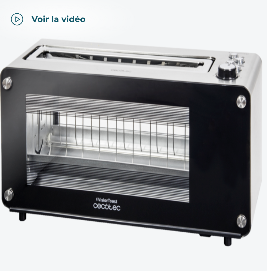 VisionToast - Grille-pain, 1260 W, fenêtres en verre / 3042