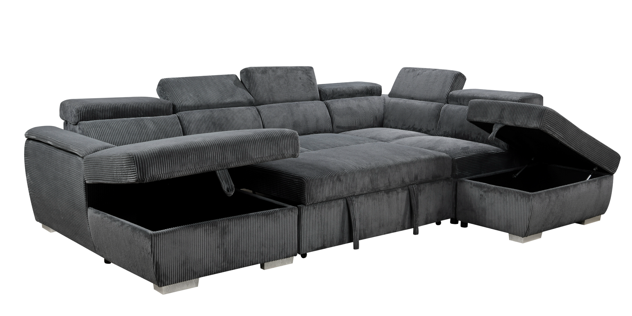 Canapé U convertible / H-8968DARKGREY