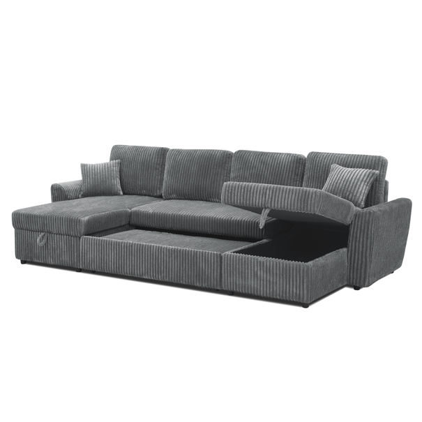 Canapé convertible gris / YL-93163UGREY