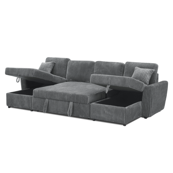 Canapé convertible gris / YL-93163UGREY