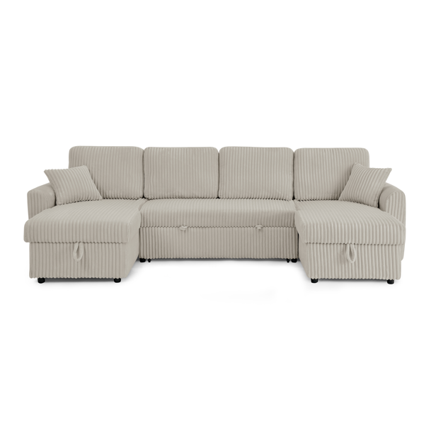 Canapé convertible taupe / YL-93163UTAUPE