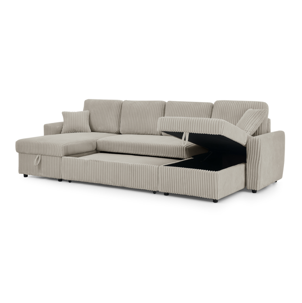 Canapé convertible taupe / YL-93163UTAUPE