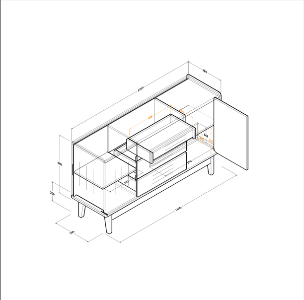Buffet LIYAH / BR18 BFT1817MP-SMO