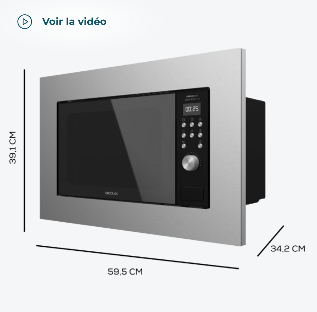 Micro-ondes encastrable GrandHeat 2000 Built-In Steel Black / 1380
