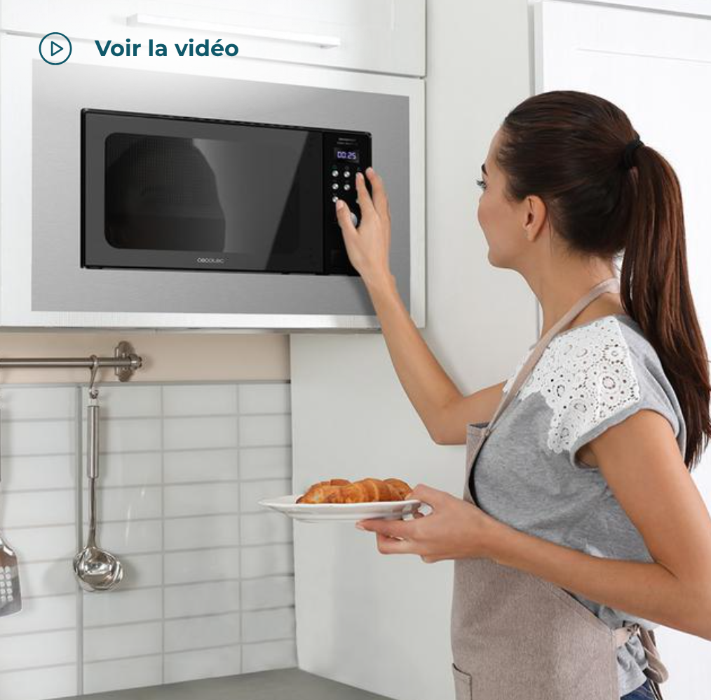 Micro-ondes encastrable GrandHeat 2000 Built-In Steel Black / 1380