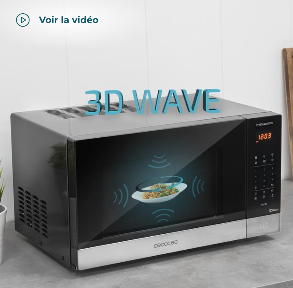 Micro-ondes noir ProClean 6010. 800 W, capacité de 23 L/ 1536