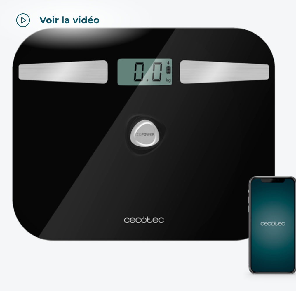 Pèse-personne numérique rechargeable de haute précision. / 4255