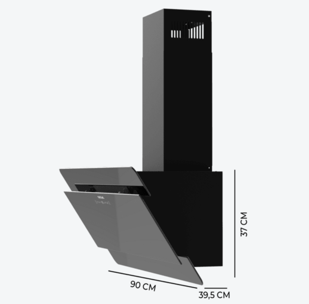 Hotte décorative Bolero Flux DT 908000 Glass Black / 2898