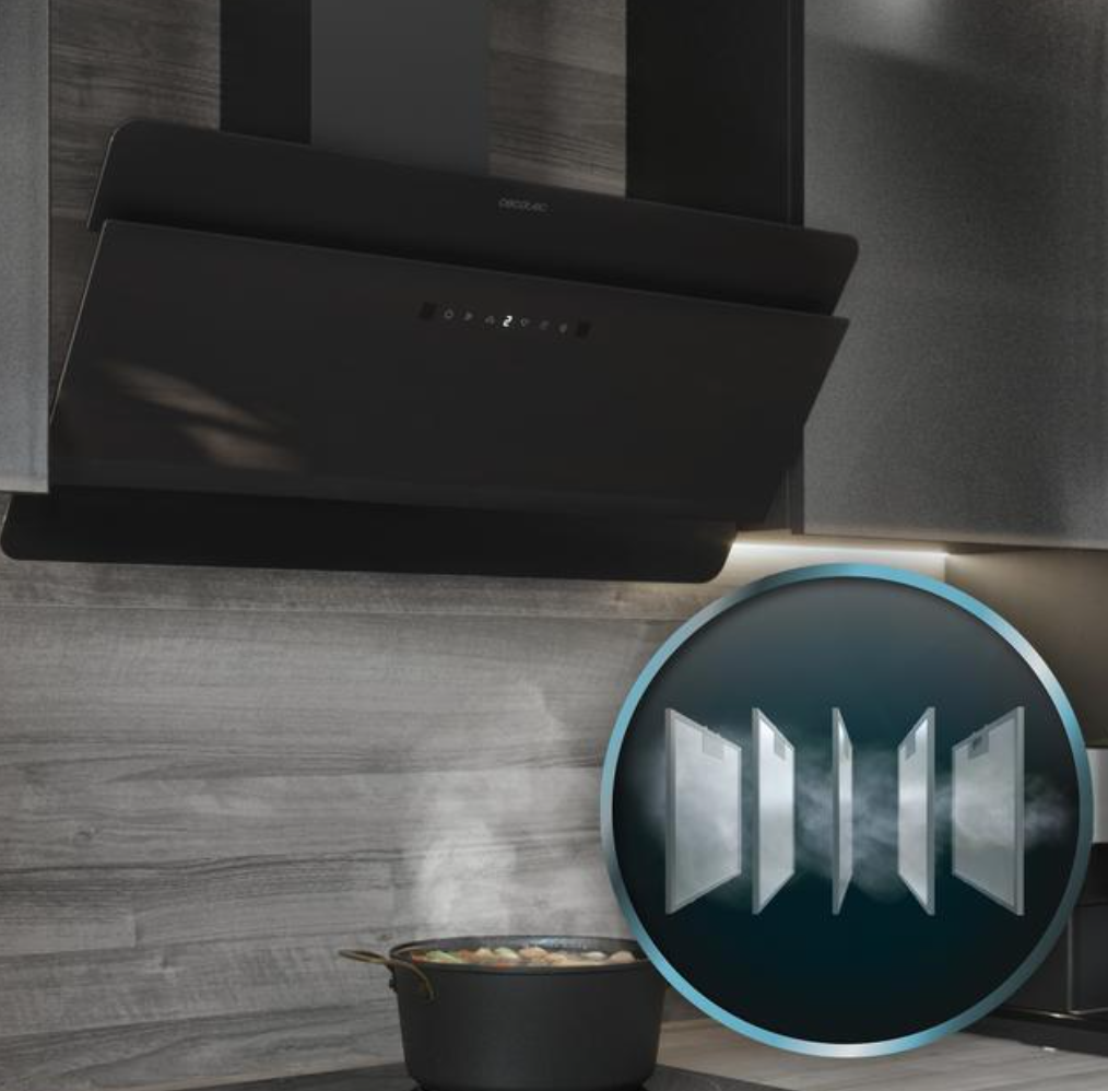 Hotte décorative Bolero Flux DT 908000 Glass Black / 2898