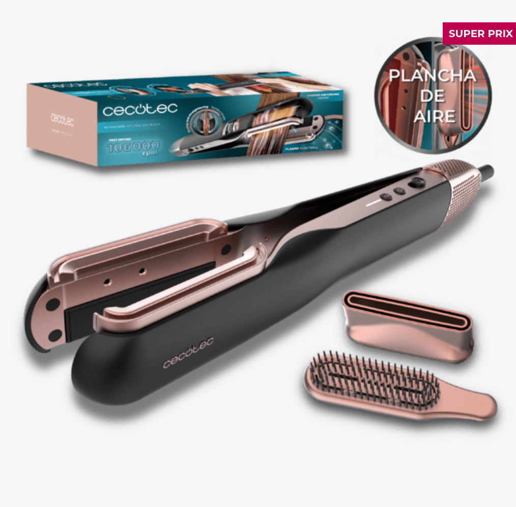 Lisseur séchant avec 2 accessoires : brosse et embout concentrateur / A01_EU01_100158