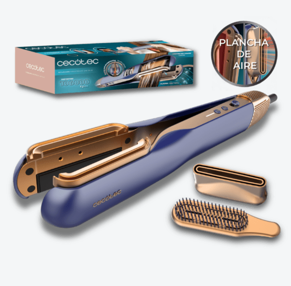 Lisseur séchant avec 2 accessoires : brosse et embout concentrateur / A01_EU01_100159