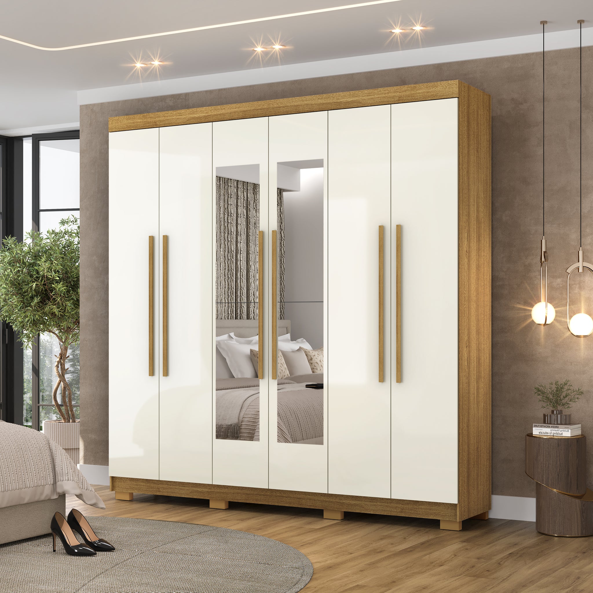 Armoire ELEGANCE NATURE CHAMPANHE / 10037NATURE/CHAMPANHE