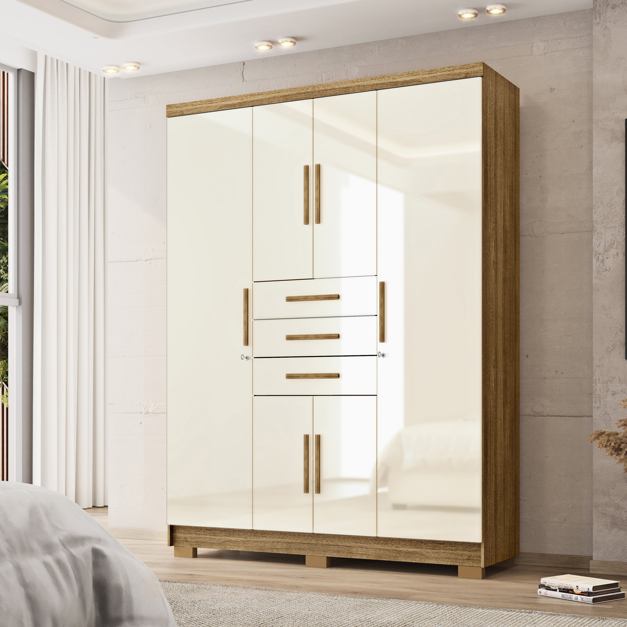 Armoire TAURUS NATURE CHAMPANHE / 10020NATURECHAMPANHE