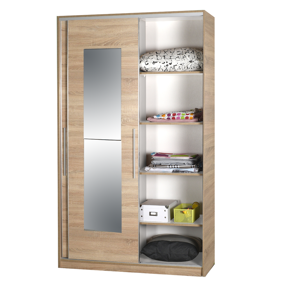 Armoire avec portes coulissantes et 1 miroir / SWD-713-SS-2